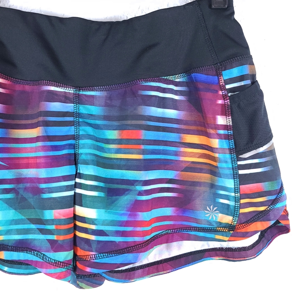 ATHLETA Ready Set Go Shorts Reflective Multi-color - Picture 3 of 9